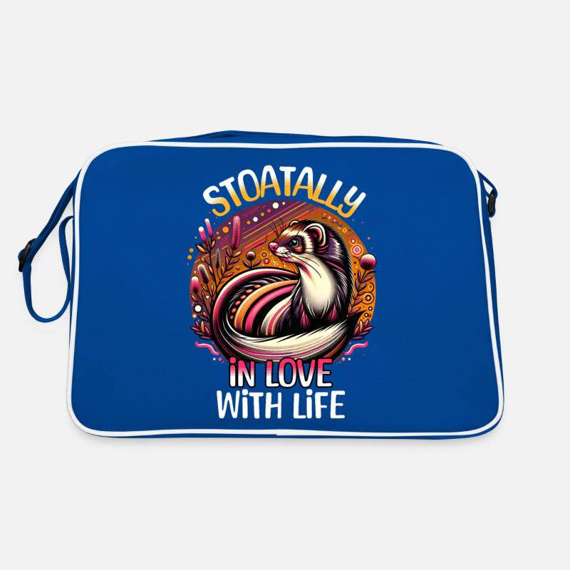 Lustige Hermelin Sprüche Retro Tasche