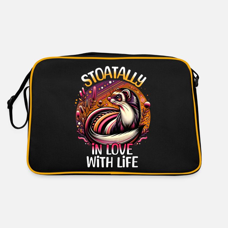 Lustige Hermelin Sprüche Retro Tasche