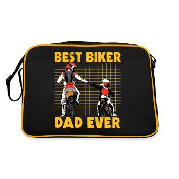 Best Biker Dad Ever - Retro Bag - black/gold - Back