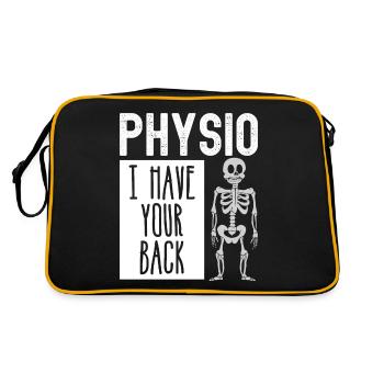 Physiotherapist Physiotherapy Physio - Retro Bag - black/gold - Back