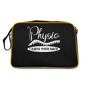 Physiotherapy Physio Physiotherapist - Retro Bag - black/gold - Back