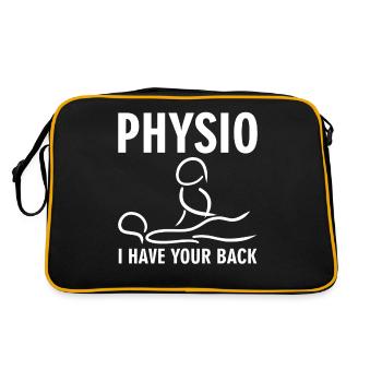 Physio Physiotherapist Physiotherapy - Retro Bag - black/gold - Back