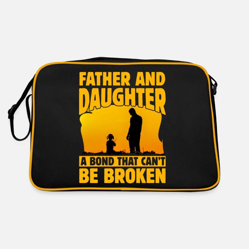 Vater und Tochter: eine Bindung, die nicht gebrochen werden kann Retro Tasche