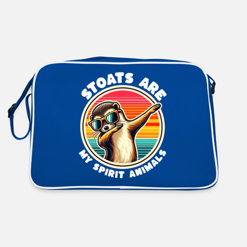 Lustige Hermelin Sprüche Retro Tasche