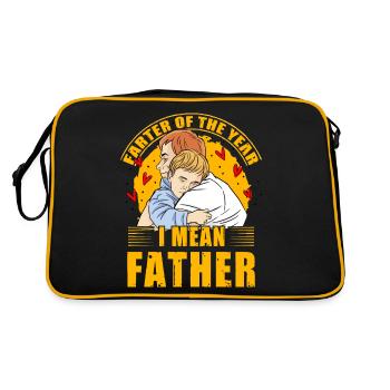 Furter des Jahres Ich meine Vater - Retro Tasche - Schwarz/Gold - Hinten