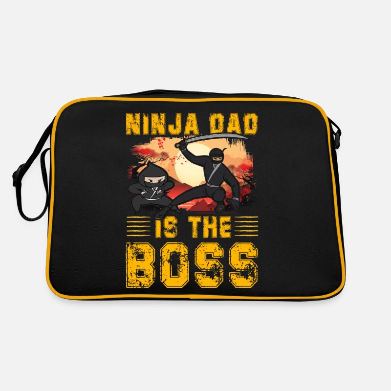 Ninja Dad ist der Häuptling Retro Tasche