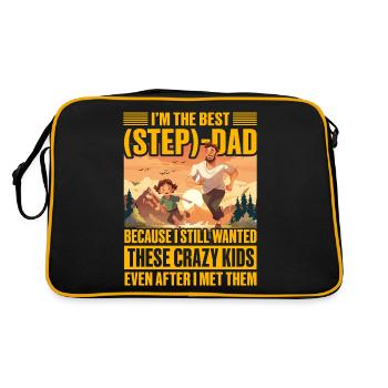 I'm the best Step Dad - Retro Bag - black/gold - Back