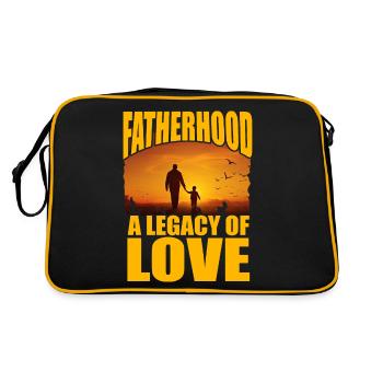 Vaterschaft als Vermächtnis der Liebe - Retro Tasche - Schwarz/Gold - Hinten