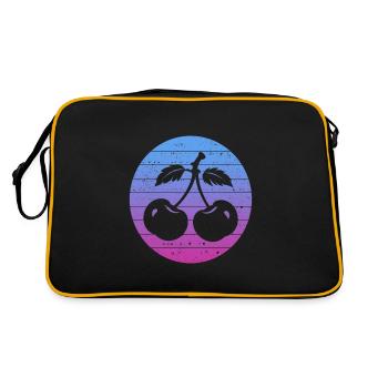Cherry Cherry Tree Cherry Blossom Fruit Gift - Retro Bag - black/gold - Back