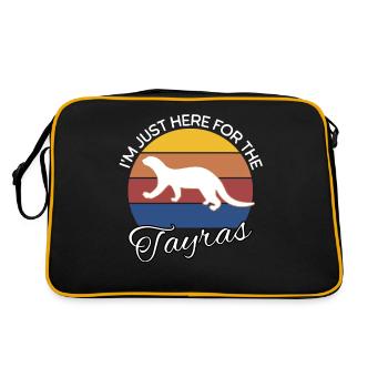 Lustige Marder Sprüche - Retro Tasche - Schwarz/Gold - Hinten