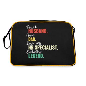 HR Specialist Dad - Retro Bag - black/gold - Back