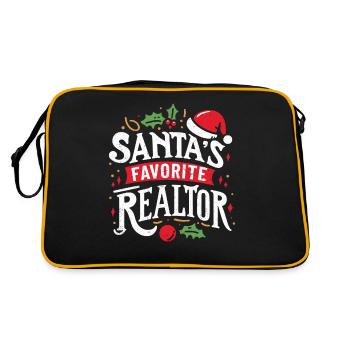 Immobilienmakler - Retro Tasche - Schwarz/Gold - Hinten