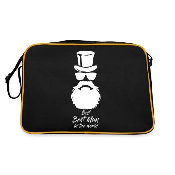 Groom Best Man Groomsmen Bride - Retro Bag - black/gold - Back