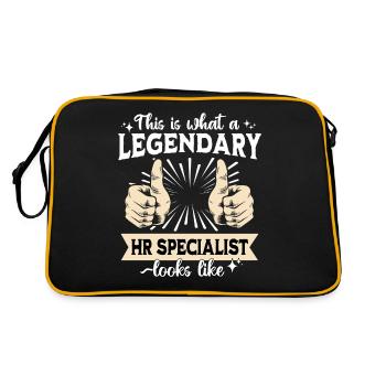 Legendary HR specialist - Retro Bag - black/gold - Back