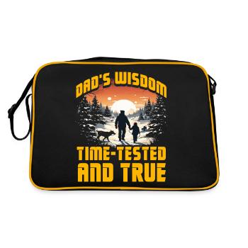 Dad's Wisdom time-tested and true - Retro Bag - black/gold - Back
