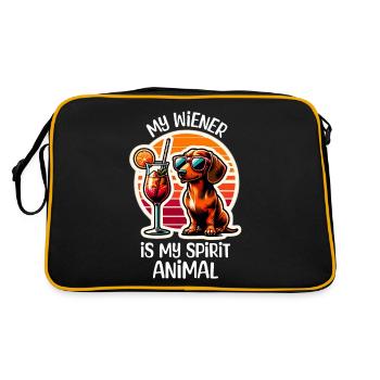 Cocktail teckel - Sac Retro - noir/or - Dos