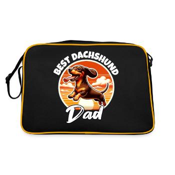 Papa teckel - Sac Retro - noir/or - Dos