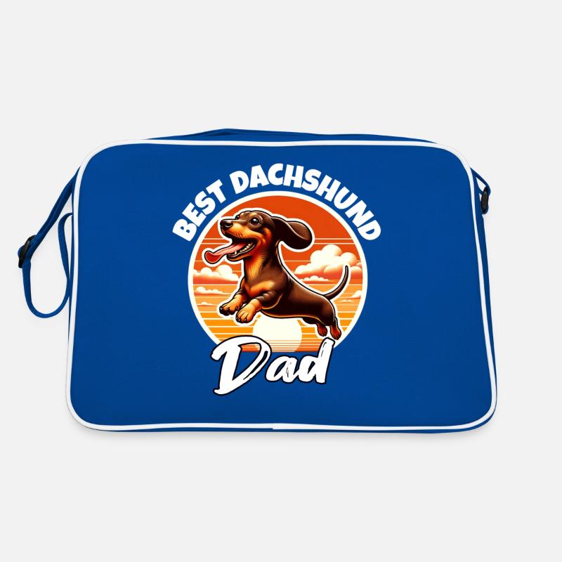 Dackel Papa Retro Tasche