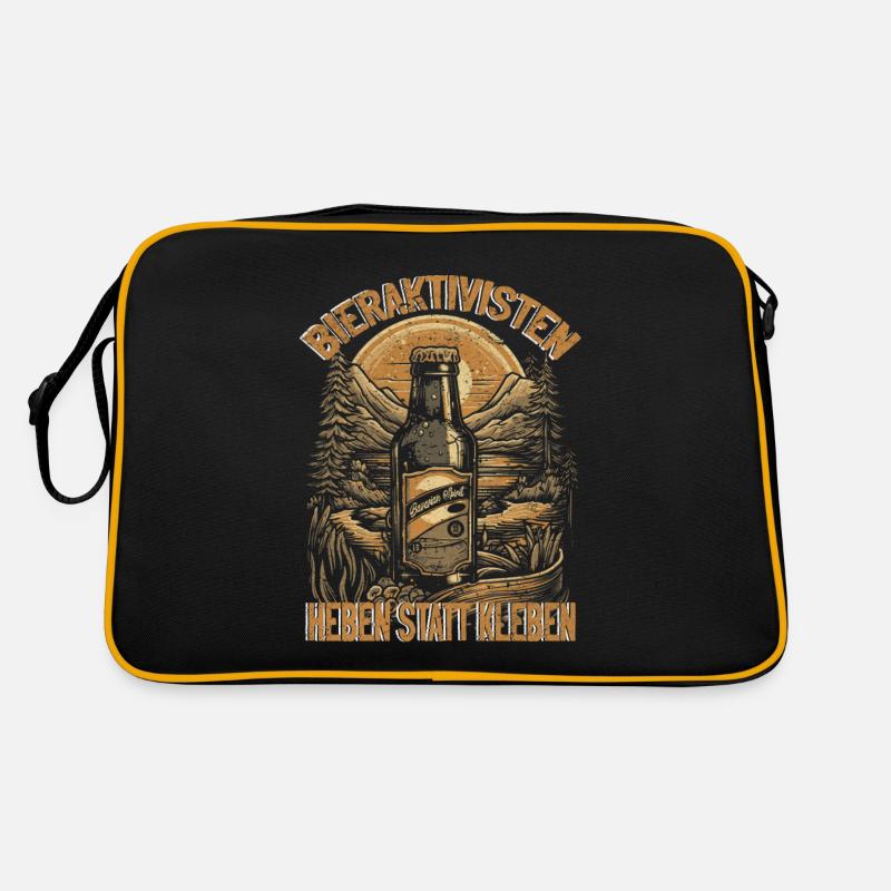 Beer Activists Lifting Instead of Gluing - Beer Lovers Retro Bag