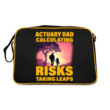 Papa actuaire : Calculer, prendre des risques, faire des bonds - Sac Retro - noir/or - Dos