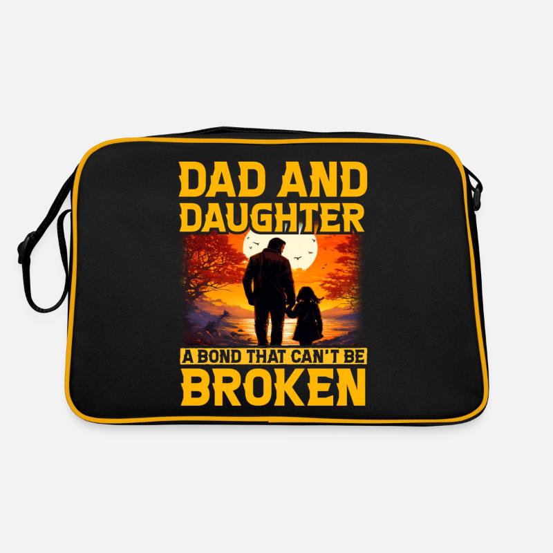 Vater und Tochter: eine Bindung, die nicht gebrochen werden kann Retro Tasche