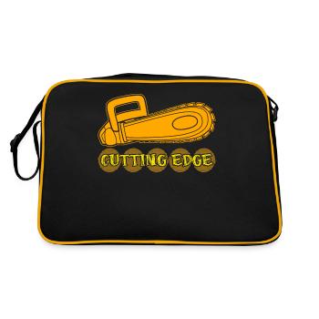 Tronçonneuse Tronçonneuse Tronçonneuse Couper du bois - Sac Retro - noir/or - Dos