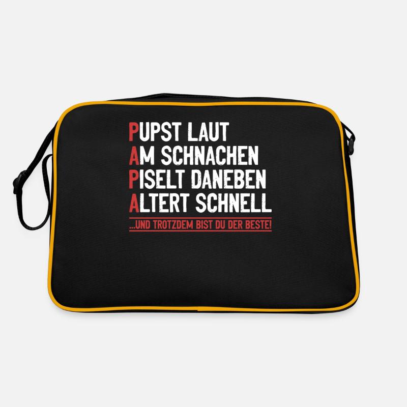 PAPA – pète bruyamment, ronfle, à côté Sac Retro