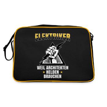 Electrician Heroes of Architects Pride and Humor - Retro Bag - black/gold - Back