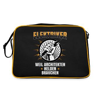 Electrician Heroes of Architects Pride and Humor - Retro Bag - black/gold - Back