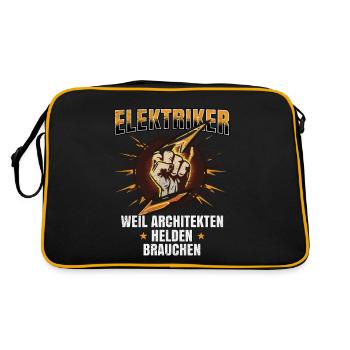 Electrician Heroes of Architects Pride and Humor - Retro Bag - black/gold - Back