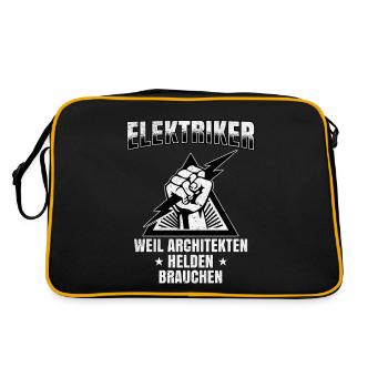 Electrician Heroes of Architects Pride and Humor - Retro Bag - black/gold - Back