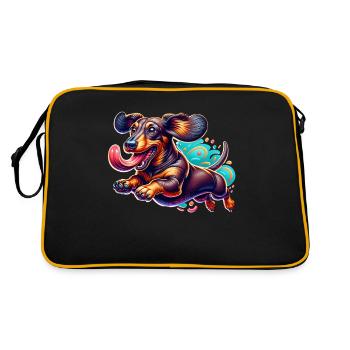 Teckel - Sac Retro - noir/or - Dos
