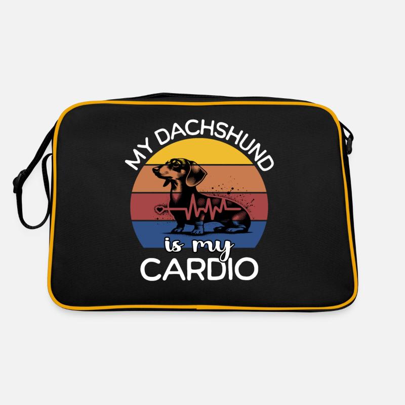 Lustige Dackel Sprüche Retro Tasche