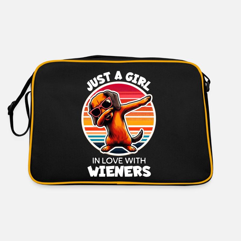Une fille aime le teckel Sac Retro
