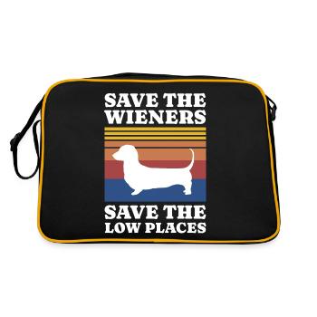 Sauver le teckel de Wiener - Sac Retro - noir/or - Dos