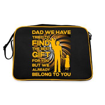 Papa Père Drôle Enfants Citation Sarcastique - Sac Retro - noir/or - Dos