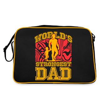Le père le plus fort du monde - Sac Retro - noir/or - Dos
