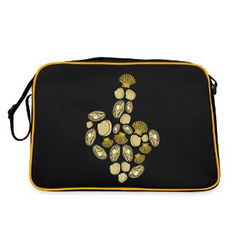 Clams Middle Finger Clam Seashell - Retro Bag - black/gold - Back