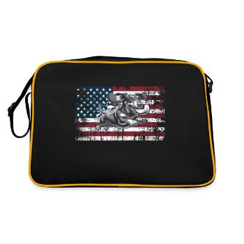 Dachshund US - Retro Bag - black/gold - Back