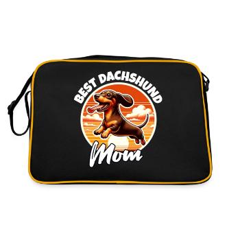 Maman teckel - Sac Retro - noir/or - Dos