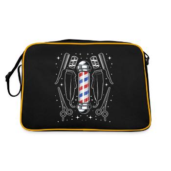 Chemise de coiffeur L’élégance à chaque coupe - Sac Retro - noir/or - Dos