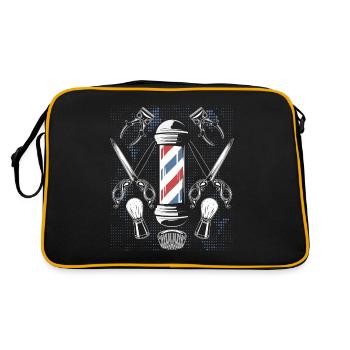 Chemise de coiffeur L’élégance à chaque coupe - Sac Retro - noir/or - Dos