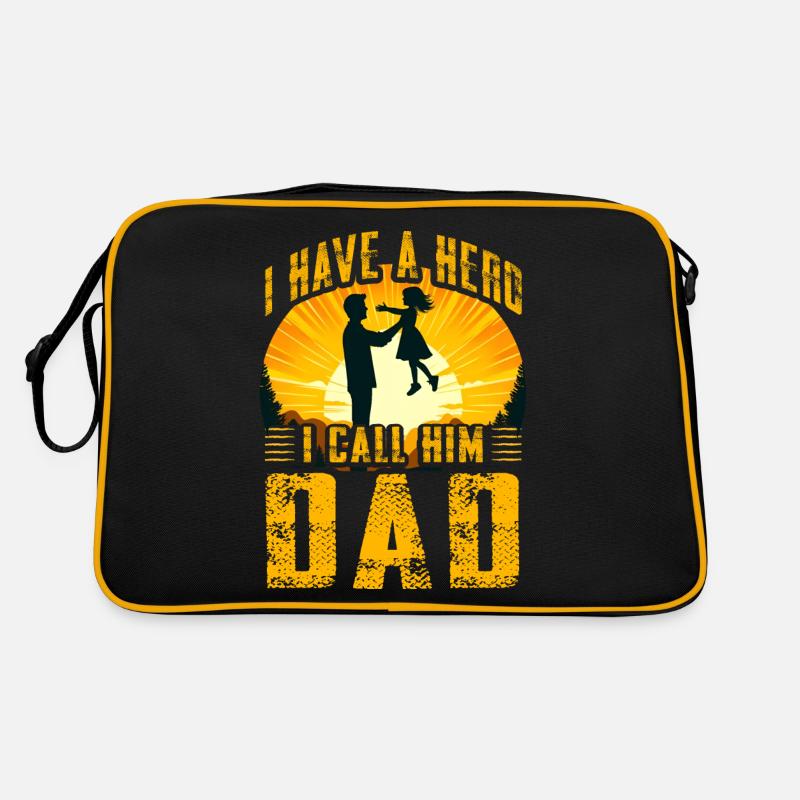 Ich habe einen Helden, den ich Papa nenne Retro Tasche