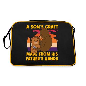 Das Handwerk eines Sohnes aus den Händen seines Vaters - Retro Tasche - Schwarz/Gold - Hinten