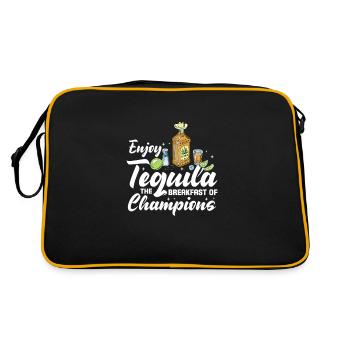 Tequila Sunrise Booze Party Mexique Cadeau - Sac Retro - noir/or - Dos