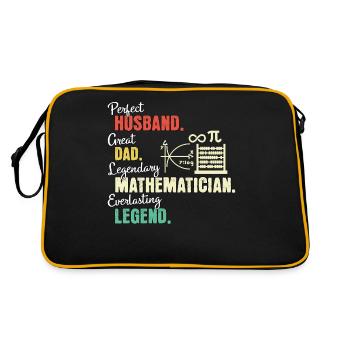 Mathematician Dad - Retro Bag - black/gold - Back