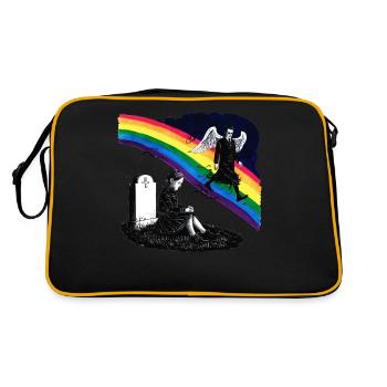Fille papa Ange en deuil - Sac Retro - noir/or - Dos