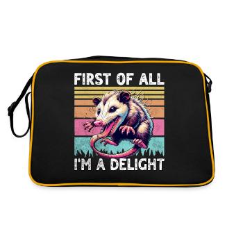 Opossum - Retro Bag - black/gold - Back
