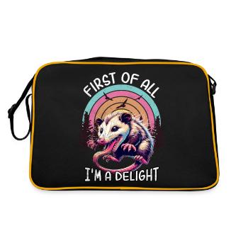 Opossum - Retro Bag - black/gold - Back