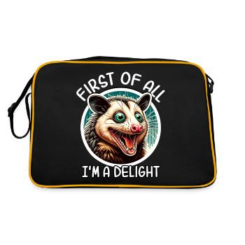 Opossum - Retro Bag - black/gold - Back